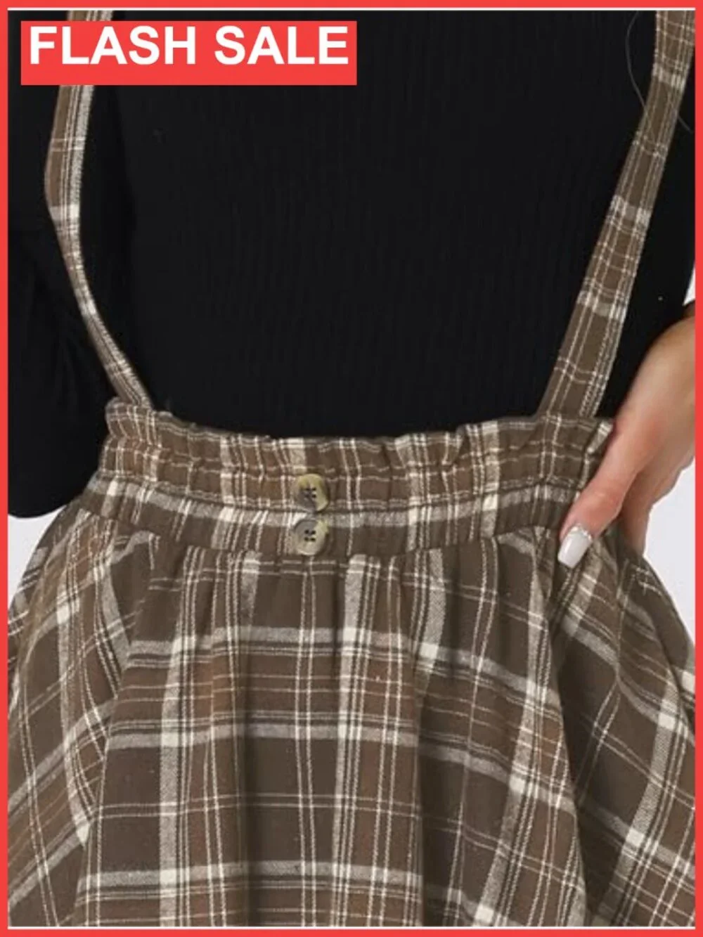 N/A plaid pleated